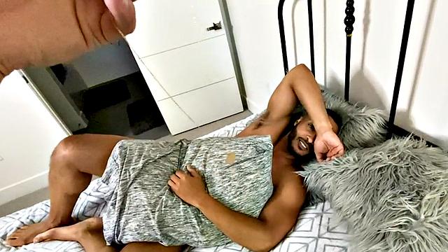 Black jock mesmerized and POV fucked by white BF