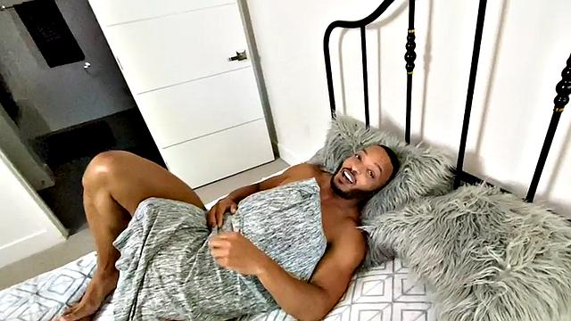 Black jock mesmerized and POV fucked by white BF