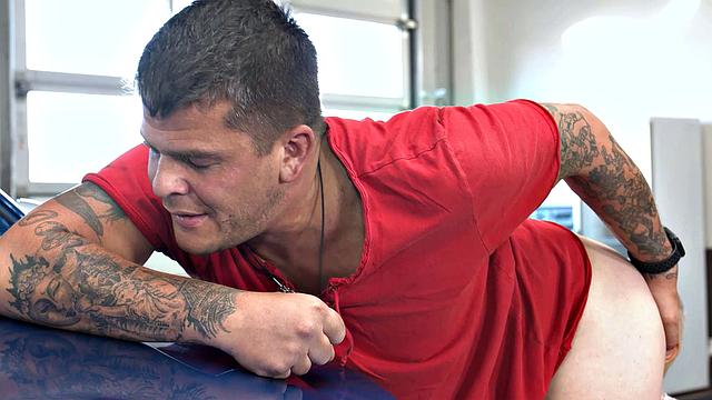 RIM4K. Man is tired of work but awesome sex with rimming helps him relax