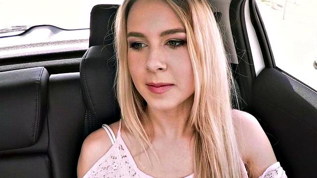 Blonde college cutie trimmed pussy gets pounded in doggystyle in the bedroom