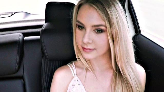 Blonde college cutie trimmed pussy gets pounded in doggystyle in the bedroom