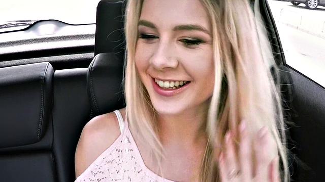 Blonde college cutie trimmed pussy gets pounded in doggystyle in the bedroom