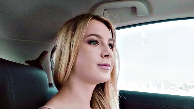 Blonde college cutie trimmed pussy gets pounded in doggystyle in the bedroom