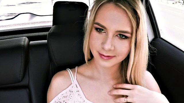 Blonde college cutie trimmed pussy gets pounded in doggystyle in the bedroom