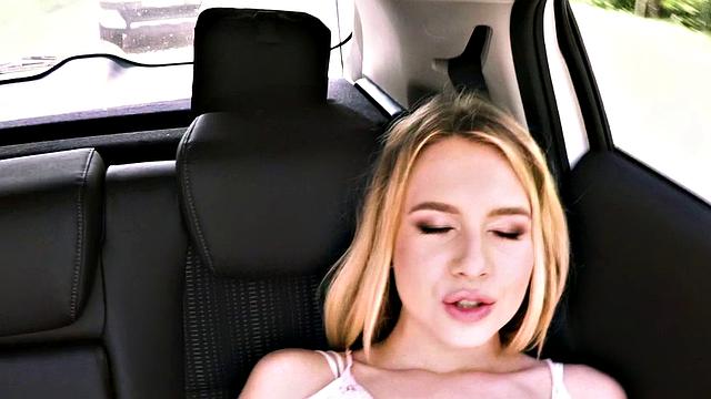 Blonde college cutie trimmed pussy gets pounded in doggystyle in the bedroom