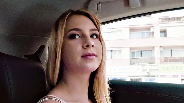 Blonde college cutie trimmed pussy gets pounded in doggystyle in the bedroom