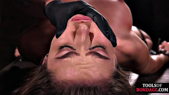 Restrained beauty loves BDSM sex