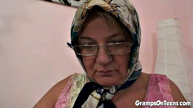 Filthy teen shares old man dick