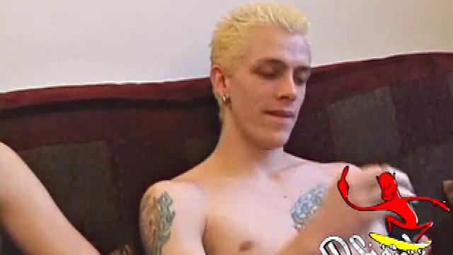 After they each work their bulge for a while, Roar is the first to lend a hand, and then a mouth. By the time they both strip and stroke side-by-side, Shane has already produced major leakage, before going down on Roar.