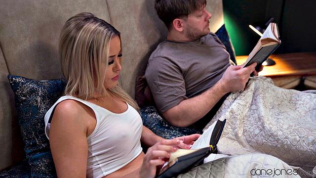 Romantic sex in bed with wife