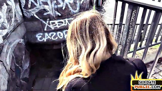 Public German MILF with tattooed body fucked in hotel