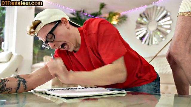 Granny cockriding lucky stud