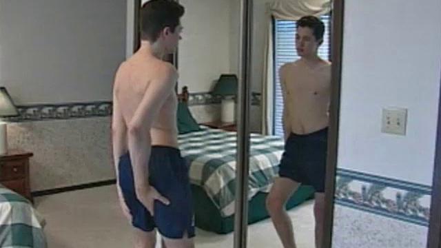 On a warm summer day, 20 year old Carrigan steps out onto the deck and starts caressing himself. The young man then moves to the bedroom, and continues in front of a full-length mirror.