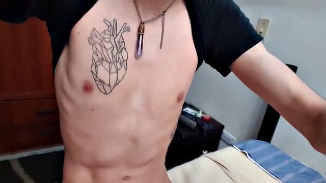 This skinny and smooth Latino calls himself Pervert Boy, and he's back with another solo for us to enjoy. After stripping to his underwear, he pushes them down enough to release his uncut cock and starts working up a stiff one.