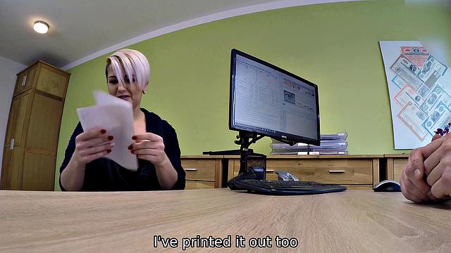 LOAN4K. Admirable twosome of MILF and creditor for sex