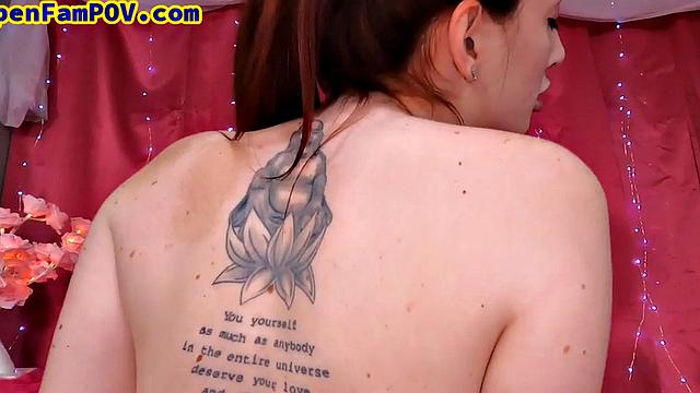 Redhead stepdaughter in stockings POV banged by stepdad