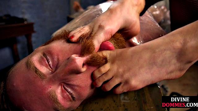 Footfetish femdom mummifying incel