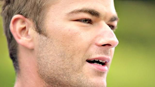 Hunky amateur stroking his dick in the gym for a cumshot