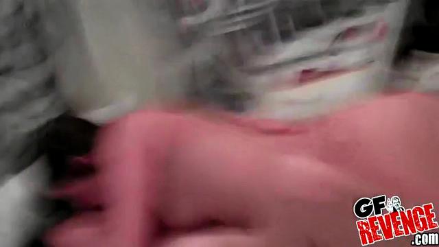 Kinky brunettes share intimate kisses & small tits