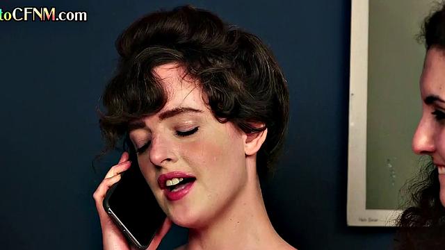 HJ CFNM ladies give group HJ to lucky man till cum