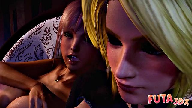 Futa3dX - FUTA ORGY With FOOTJOBS And Big Dicked Babes Fucking Hard