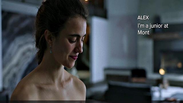 Brunette bombshell Margaret Qualley enjoys outdoor kissing and topless sex in smiley indoor video