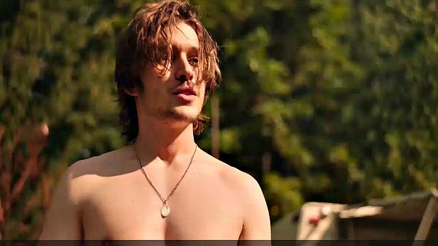 Brunette bombshell Margaret Qualley enjoys outdoor kissing and topless sex in smiley indoor video