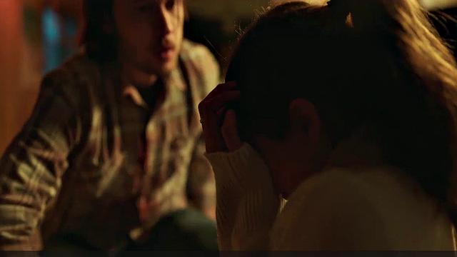 Brunette bombshell Margaret Qualley enjoys outdoor kissing and topless sex in smiley indoor video