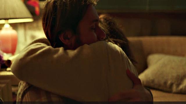 Brunette bombshell Margaret Qualley enjoys outdoor kissing and topless sex in smiley indoor video