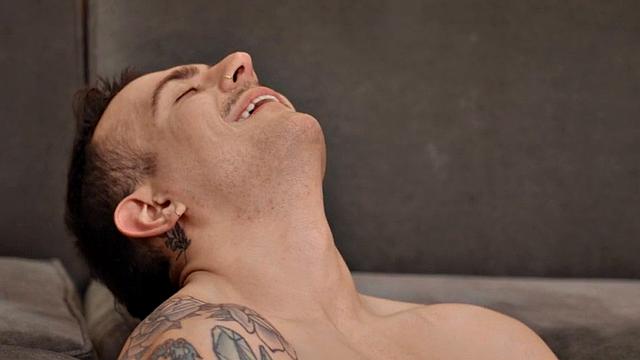 Casting eager jock wanks and cums in solo action