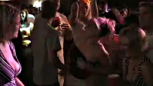 Coed gets fucked in her tight pussy at wild party