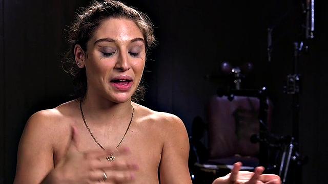 BDSM gaping babe squirts a lot in predicament bondage