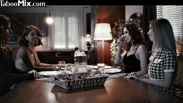 Stunning lesbian footworshipping group