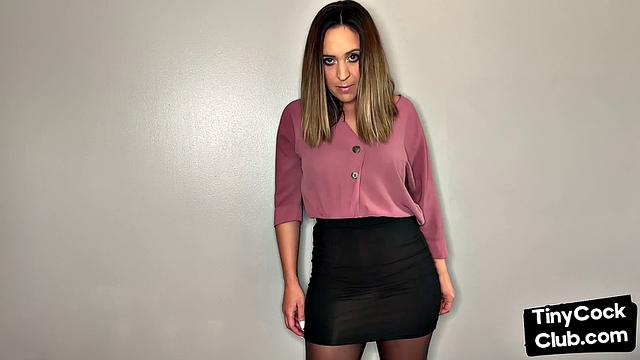 SPH femdom babe talks dirty about poor small cocks