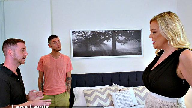 Lena gets ass-fucked by neighbors