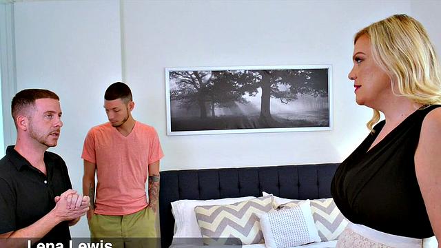 Lena gets ass-fucked by neighbors