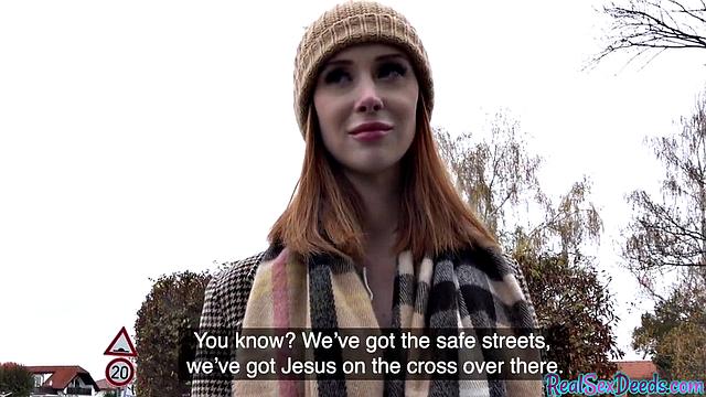 Pulled British ginger fucked in couple