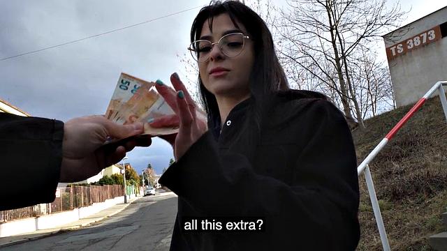 Pulled amateur enjoys public sex