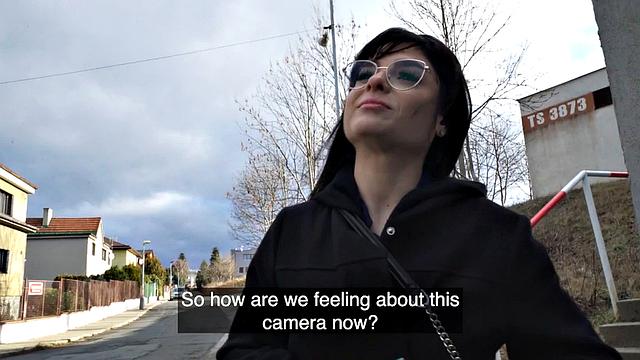 Pulled amateur enjoys public sex