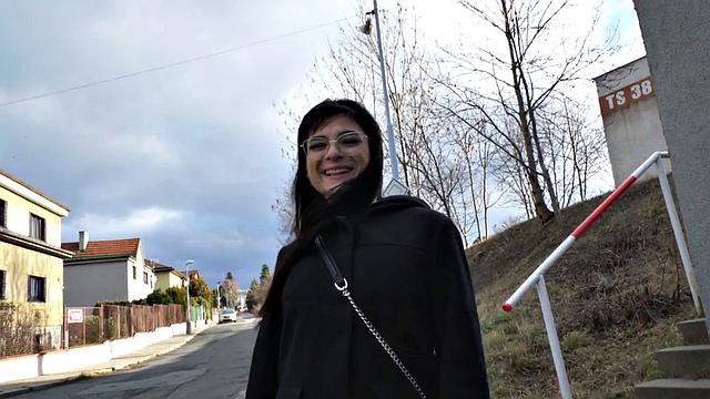 Pulled amateur enjoys public sex