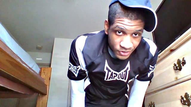 Ebony Twink Strokes Dick