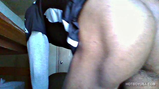 Ebony Twink Strokes Dick