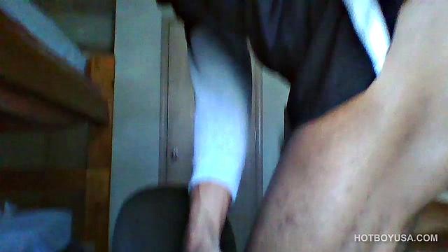 Ebony Twink Strokes Dick