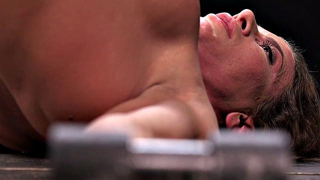 BDSM busty MILF suffers with Hitachi