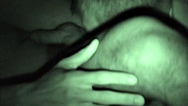 This amateur homemade video features Auntie Bob giving young Walter an ass licking and blow job. An infrared camera is used to capture the scene, and we never see the boy's face
