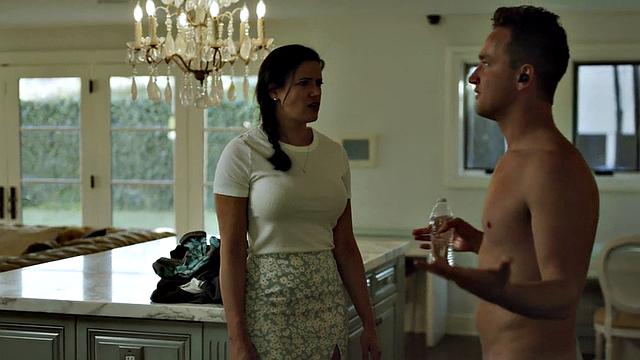 Sinning stepmom throating stepson while fingering