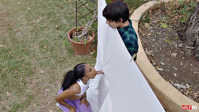 Milf Workout Teases Neighbor