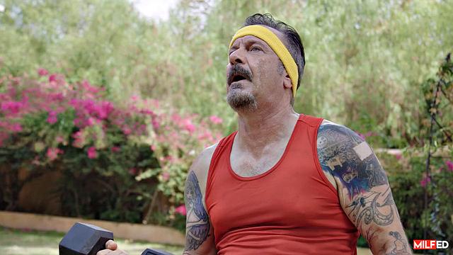 Milf Workout Teases Neighbor