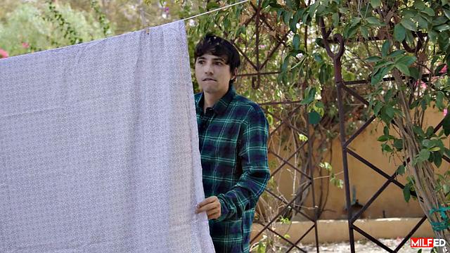 Milf Workout Teases Neighbor