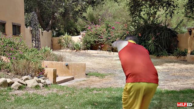 Milf Workout Teases Neighbor